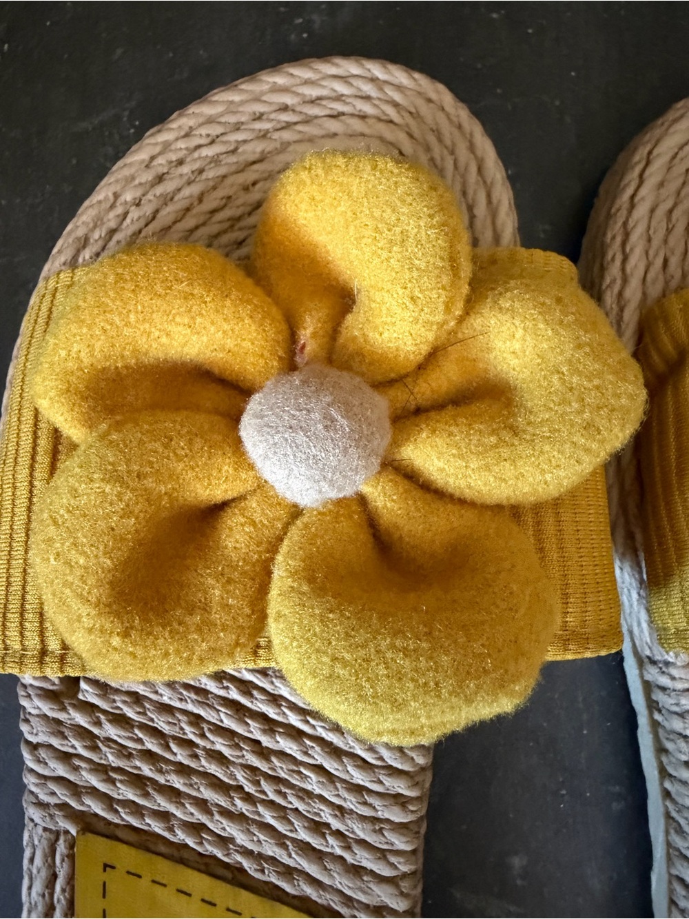 American Vintage Yellow Floral Slide Sandals - Picture 6 of 9